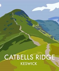 Catbells Ridge Keswick Poster Paint By Numbers