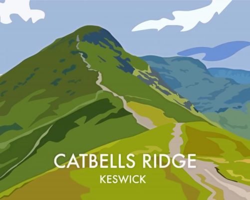 Catbells Ridge Keswick Poster Paint By Numbers