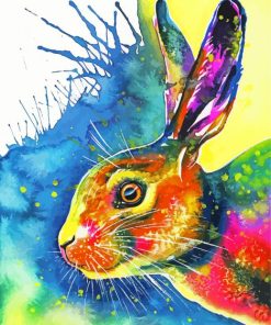 Colorful Hare Animal Paint By Numbers