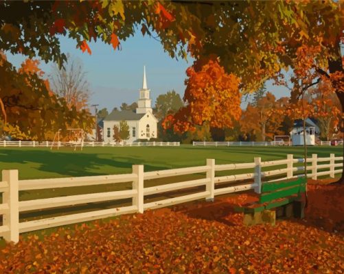 Craftsbury Common VT Paint By Numbers