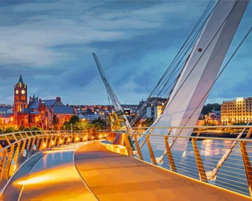 Derry The Peace Bridge Paint By Numbers