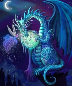 Dragon With Fairy Paint By Numbers