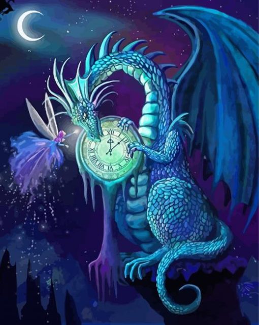 Dragon With Fairy Paint By Numbers