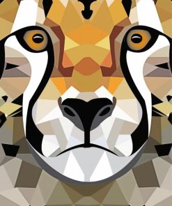 Geometric Tiger Paint By Numbers