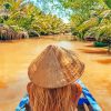 Girl In Mekong Delta River Paint By Numbers