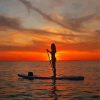 Girl On Paddle Board With Sunset Paint By Numbers