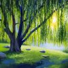 Green Willow Tree Paint By Numbers