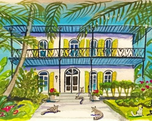 Hemingway House Key West Art Paint By Numbers