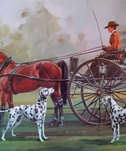 Horse Sleigh With Dogs Paint By Numbers