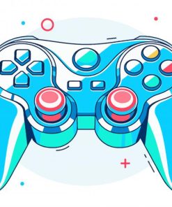 Illustration Gamepad Paint By Numbers