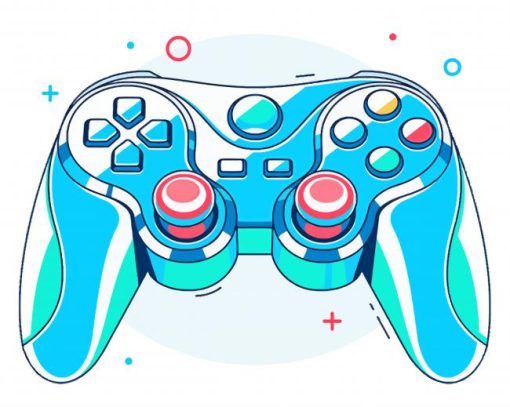 Illustration Gamepad Paint By Numbers