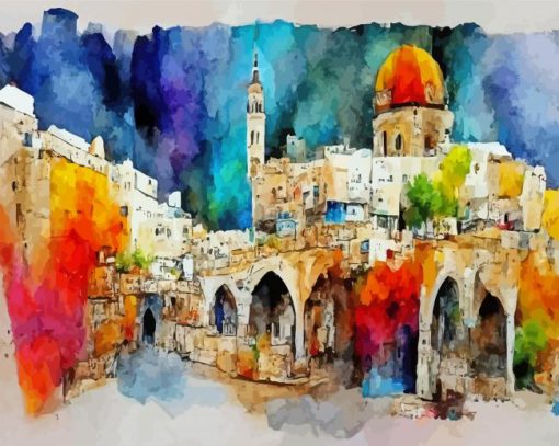 Jerusalem Abstract Paint By Numbers