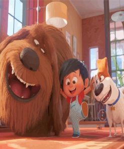 Katie Max And Duke The Secret Life Of Pets Characters Paint By Numbers