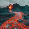 Lava Volcano Paint By Numbers