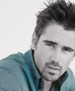 Monochrome Colin Farrell Paint By Numbers