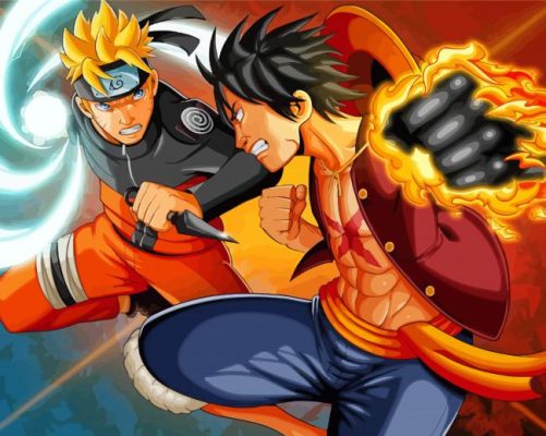 Naruto And Luffy Paint By Numbers