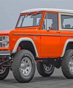 Orange Ford Bronco Paint By Numbers