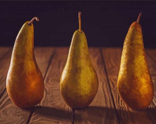 Pears In A Row Paint By Numbers