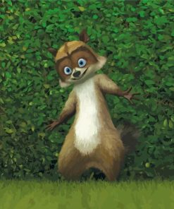 RJ Over The Hedge Character Paint By Numbers