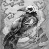 Raven Skull Paint By Numbers