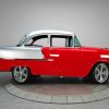 Red And Silver 55 Chevy Paint By Numbers