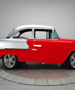 Red And Silver 55 Chevy Paint By Numbers