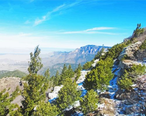 Sandia Mountains Paint By Numbers