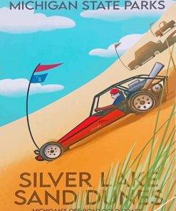 Silver Lake Michigan State Park Poster Paint By Numbers