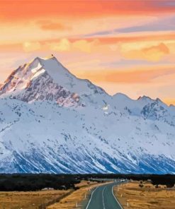 Snowy Mount Cook Paint By Numbers