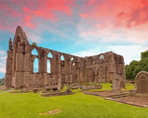 Sunset At Bolton Abbey Paint By Numbers