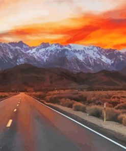 Sunset Over Lone Pine Paint By Numbers