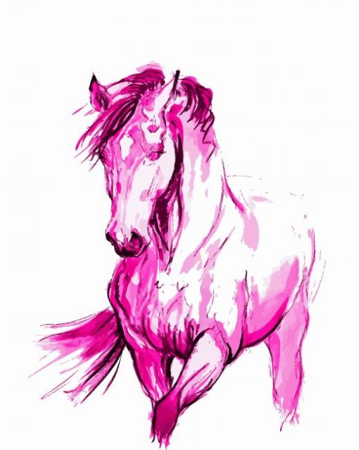 The Pink Horse Paint By Numbers