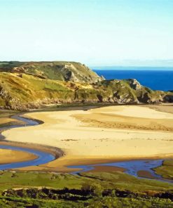 Three Cliffs Bay Paint By Numbers