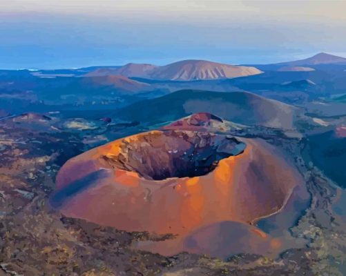 Timanfaya Landscape Paint By Numbers