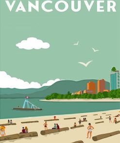 Vancouver Beach Poster Paint By Numbers