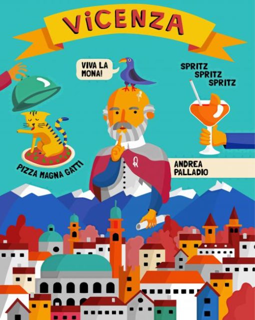 Vicenza Poster Pop Art Paint By Numbers