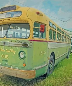 Vintage Bus Paint By Numbers