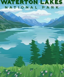 Waterton National Park Poster Paint By Numbers