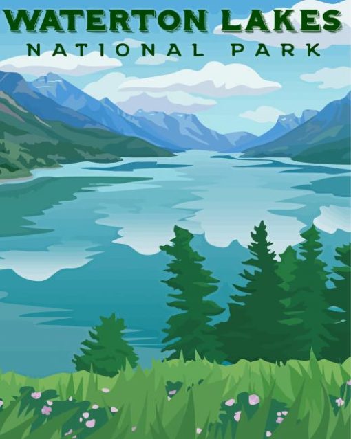 Waterton National Park Poster Paint By Numbers