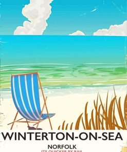 Winterton On Sea Norfolk Beach Poster Paint By Numbers