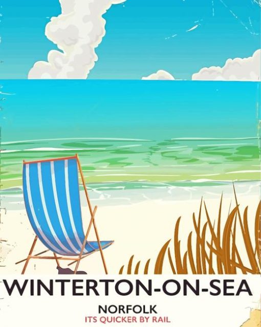 Winterton On Sea Norfolk Beach Poster Paint By Numbers