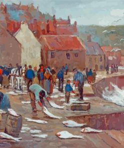 Abstract Staithes Village Paint By Numbers