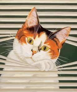 Adorable Cat Window Paint By Numbers