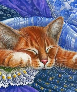 Aesthetic Cat Bed Art Paint By Numbers