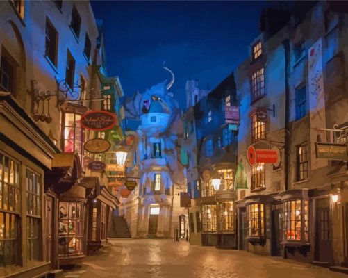 Aesthetic Diagonal Alley Paint By Numbers