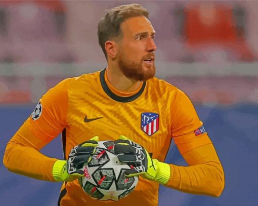 Aesthetic Goalkeeper Jan Oblak Paint By Numbers