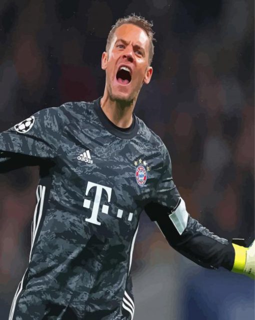 Aesthetic Goalkeeper Manuel Neuer Paint By Numbers