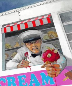 Aesthetic Ice Cream Man Paint By Numbers