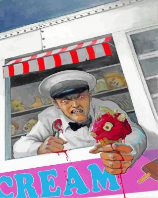 Aesthetic Ice Cream Man Paint By Numbers