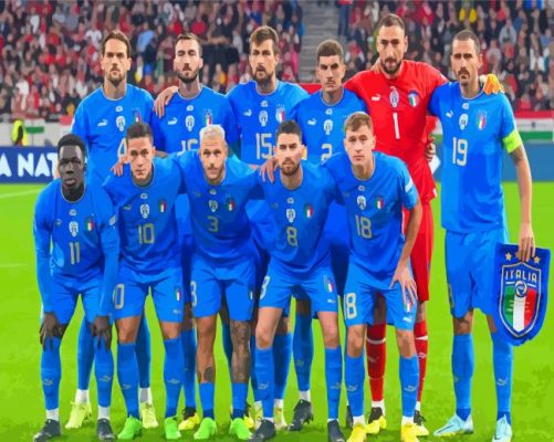 Aesthetic Italy National Football Team Paint By Numbers